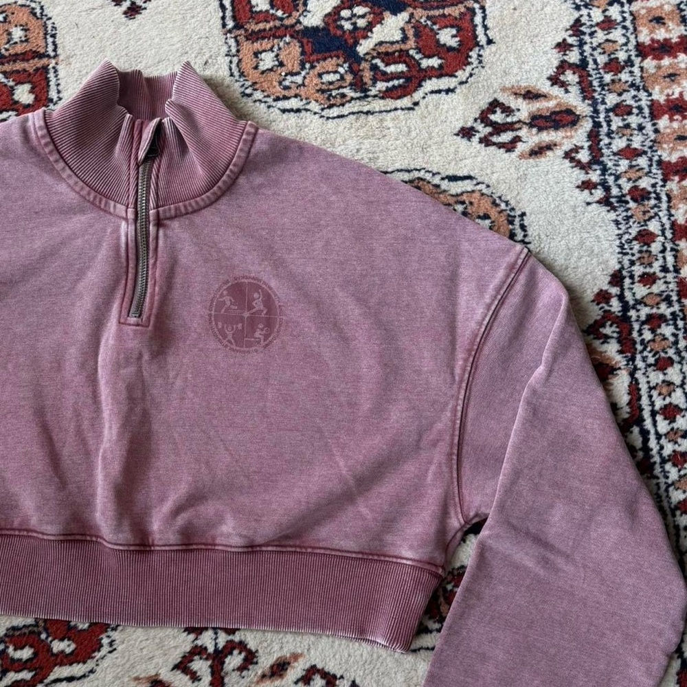 Gymshark Collegiate 1/4 Zip in Dusty Maroon